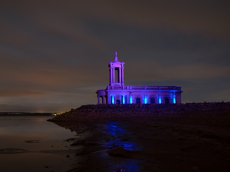 Core ColourPoint Mk2 Uplighter at Normanton Church, Rutland