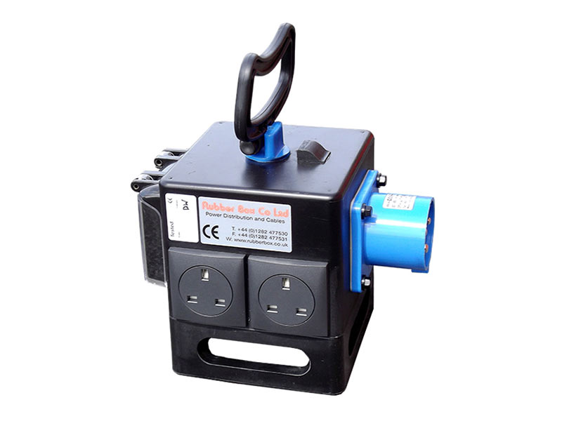 Rubber Box 32A Single Phase Distribution Cube - Event Power